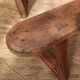 Paire de bancs de campagne en bois brut 18ème siècle