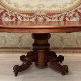 Dining room table with mahogany system, restoration period circa 1830 (4m)