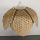 Rattan lotus flower suspension from the 60s/70s