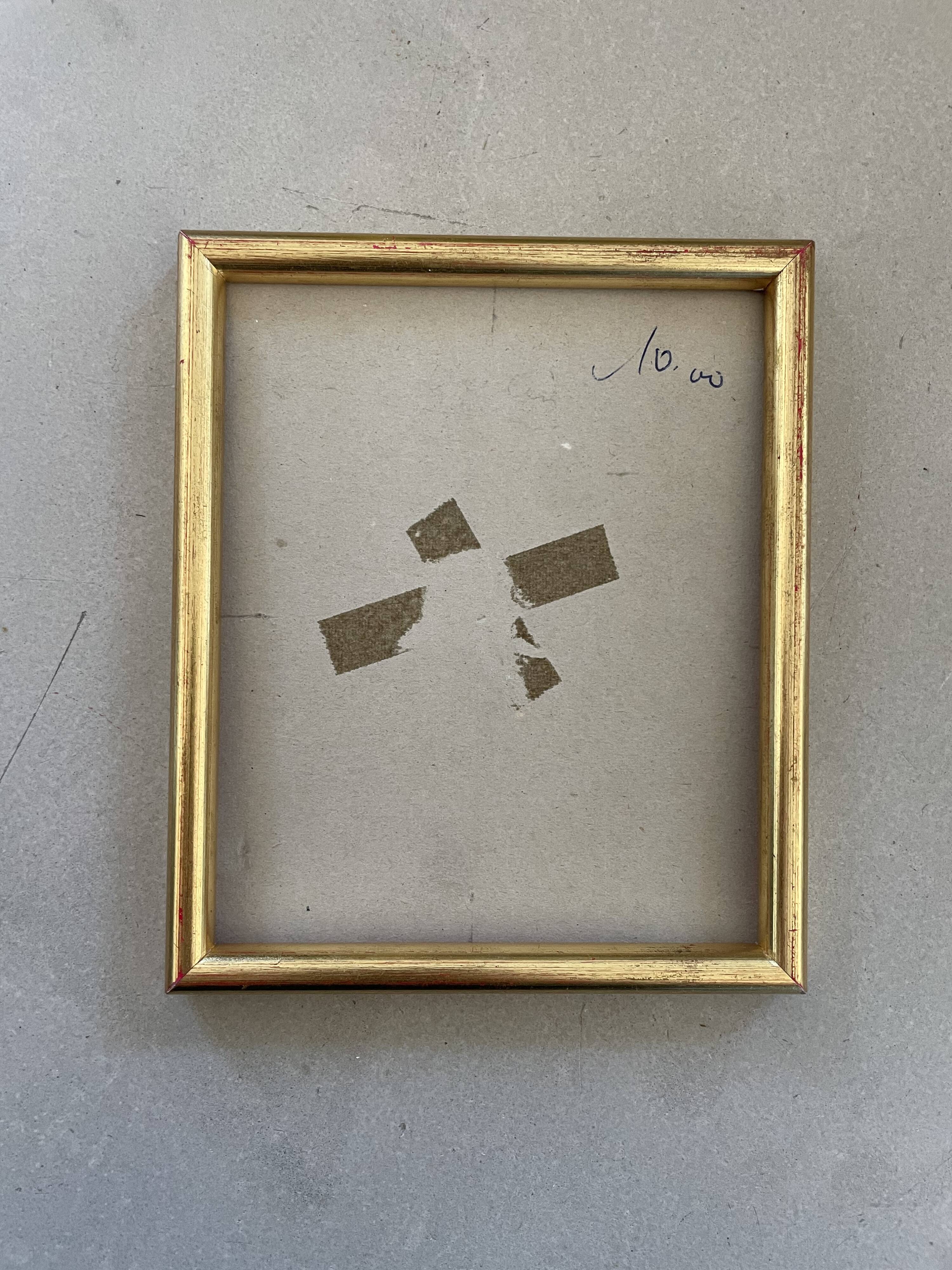 Cadre en bois doré 14x16cm