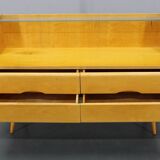 1960s Chest of Drawers with Glass Shelf ,Czechoslovakia