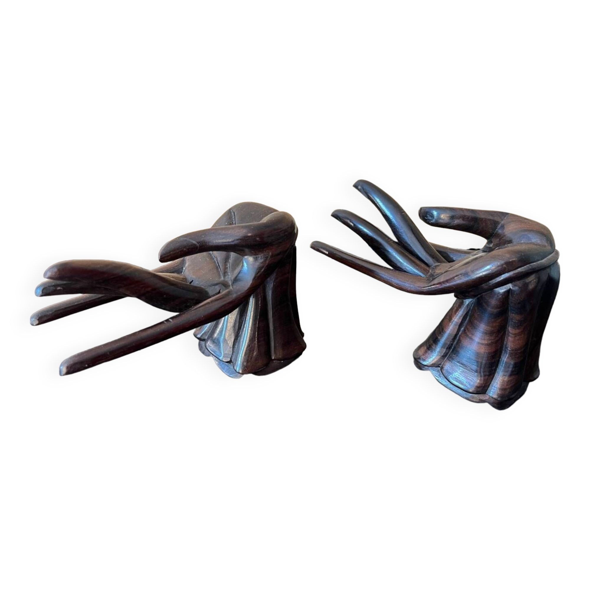 Paire de mains sculptées esprit Ida Bagus