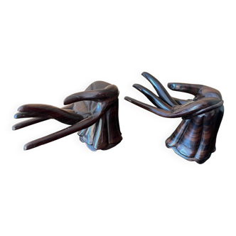 Pair of sculpted hands in the spirit of Ida Bagus