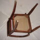 Armchair bridge 1940 Art Deco, wood & red skai