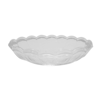 Ravier in scalloped cast glass
