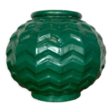 Vase boule en fonte émaillée style art déco