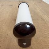 Industrial Brown Bakelite Wall Light with Milk Glass, 1950s