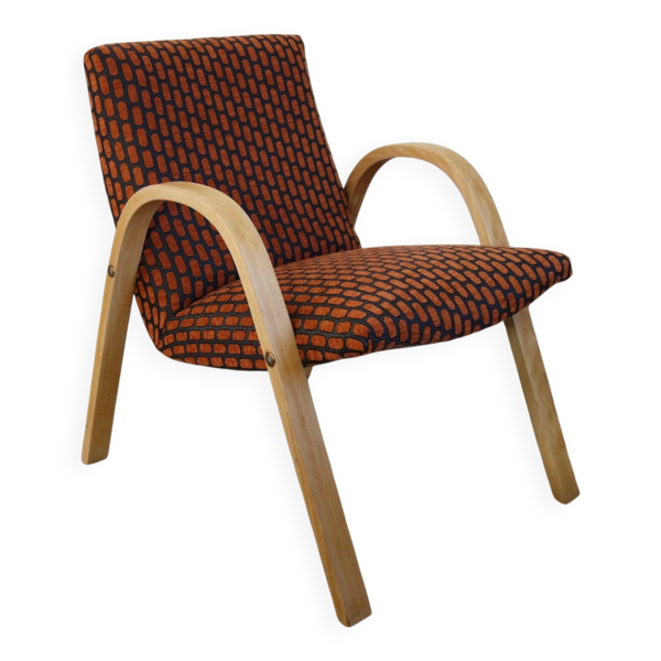 Fauteuil restauré Bow Wood par Steiner, années 50