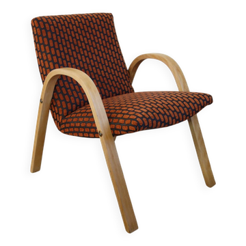 Fauteuil restauré Bow Wood par Steiner, années 50