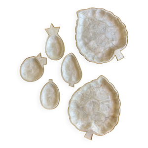 Lot de plats vintage - nacre