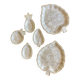 Lot de plats vintage en nacre et laiton