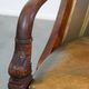 Leather and wooden Empire style side/desk chair from the early 20th century