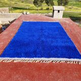 Large Beni Ouarain Berber rug in Majorelle blue, 300x200 cm – thick wool