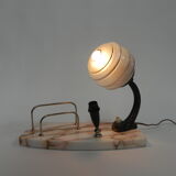 Art deco desk lamp with pen and letter holder