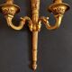 3 appliques murale bronze doré