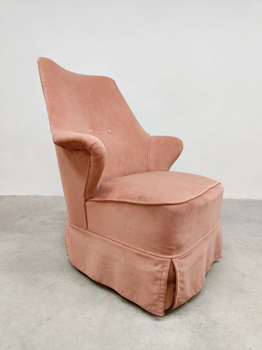 Vintage design armchair lounge chair 'Soft pink'