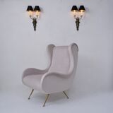 Pair antique sconces wall lights LB Deposé Leboullanger Freres, gilt bronze, 1900 ca, French