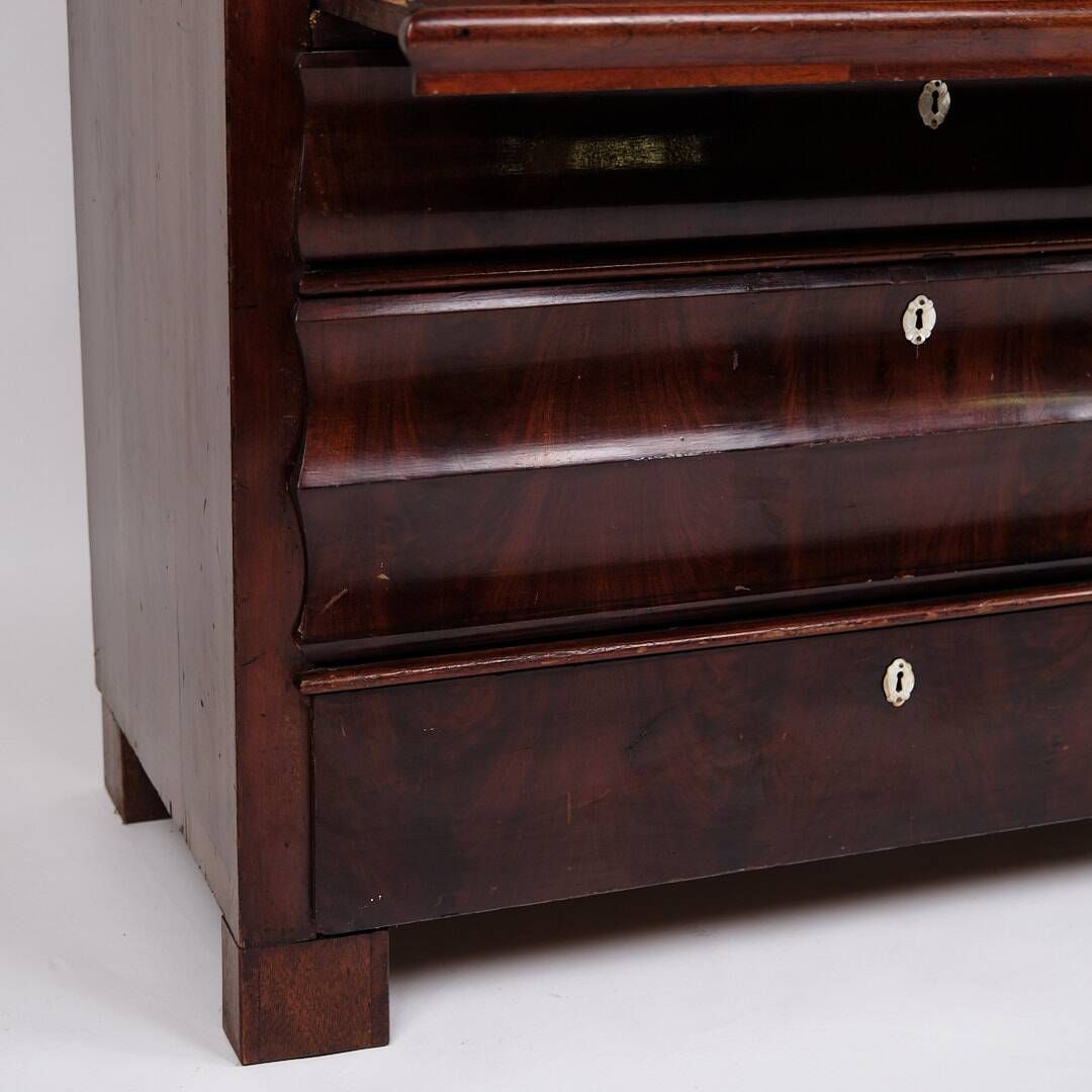 Chatol - Hand polished mahogany - Mother of pearl fittings & leg knobs - Year 1860s