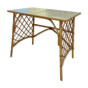 bureau ancien en rotin