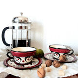 Pair of earthenware cups Saint Jean de Bretagne