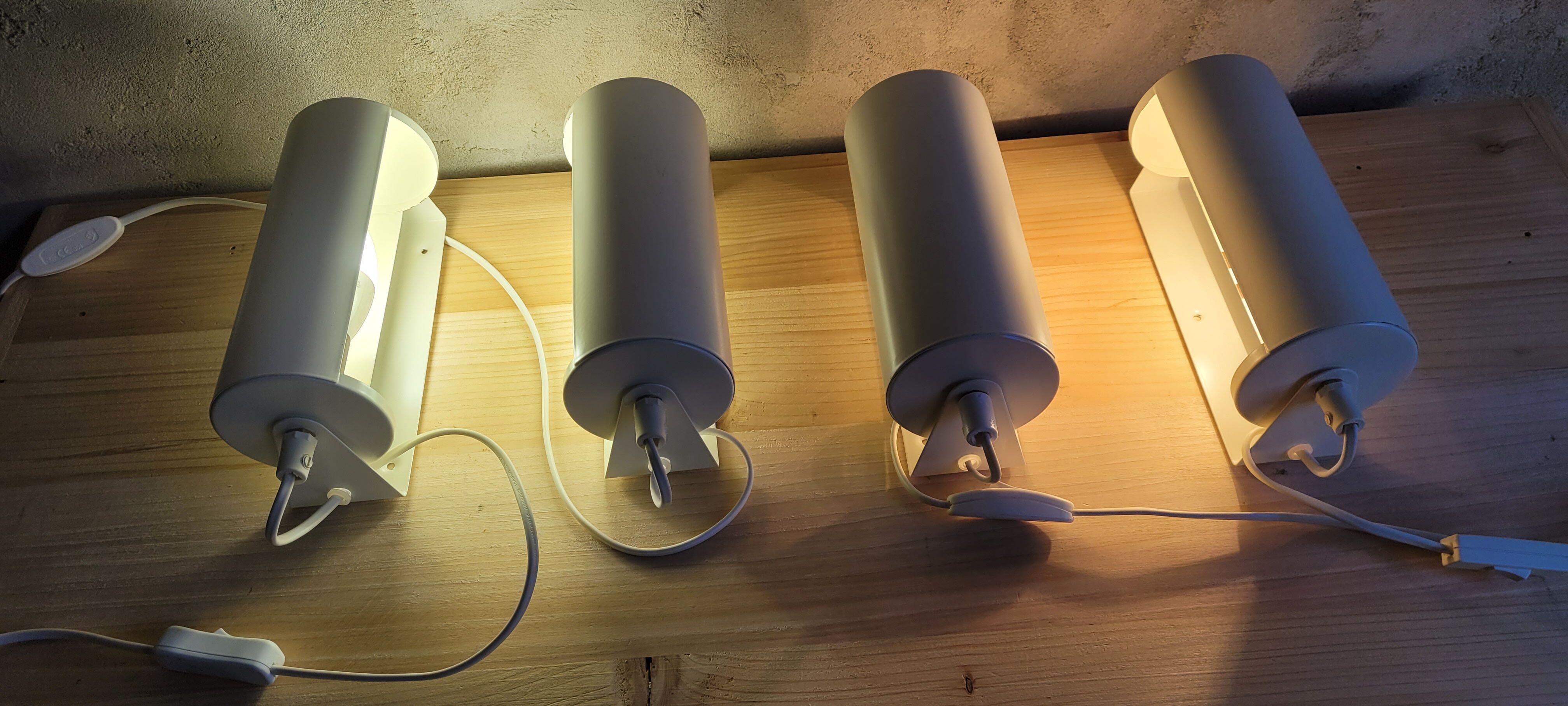Set of 4 swivel roller wall lights Ikea