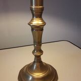 Candlestick table lamp and shade