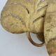 Large "leaf" wall lamp in gold metal, gold leaf, 1970s, Jansen