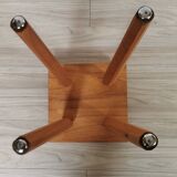 Vintage elm wood stool S01 design by Pierre Chapo 1960