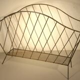 Golden metal magazine rack from the 60s