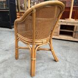 Rattan armchair 80s