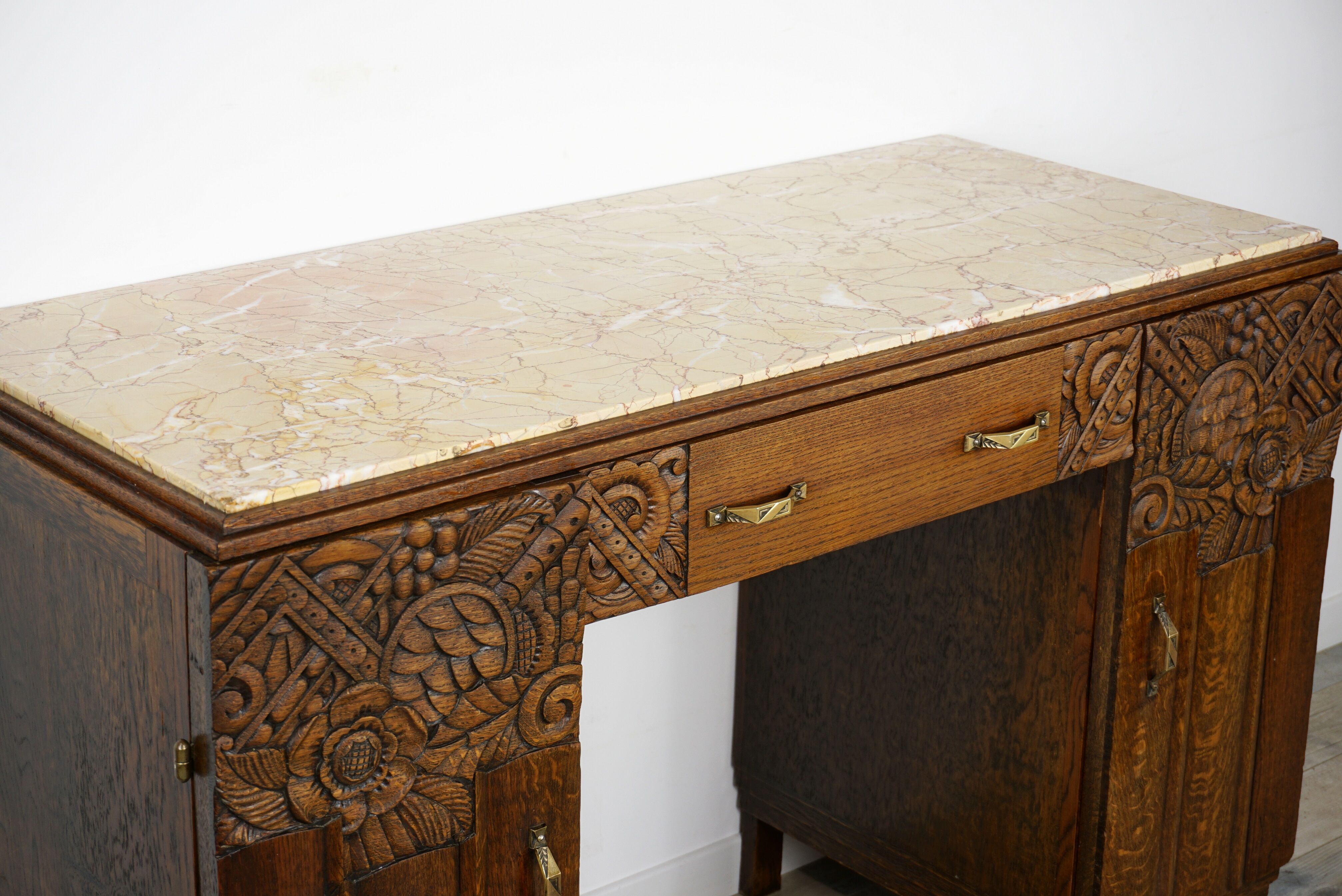 Desk Art Deco shelf marble