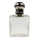 Art Deco hip flask, crystal, France, 1930s