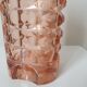 Pink glass art deco vase