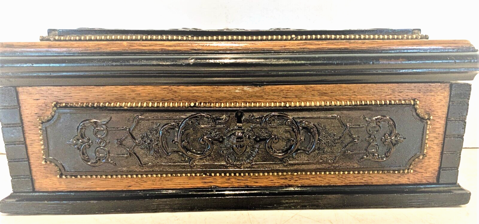 Jewelry Box Napoleon III in black wood carved XIX century