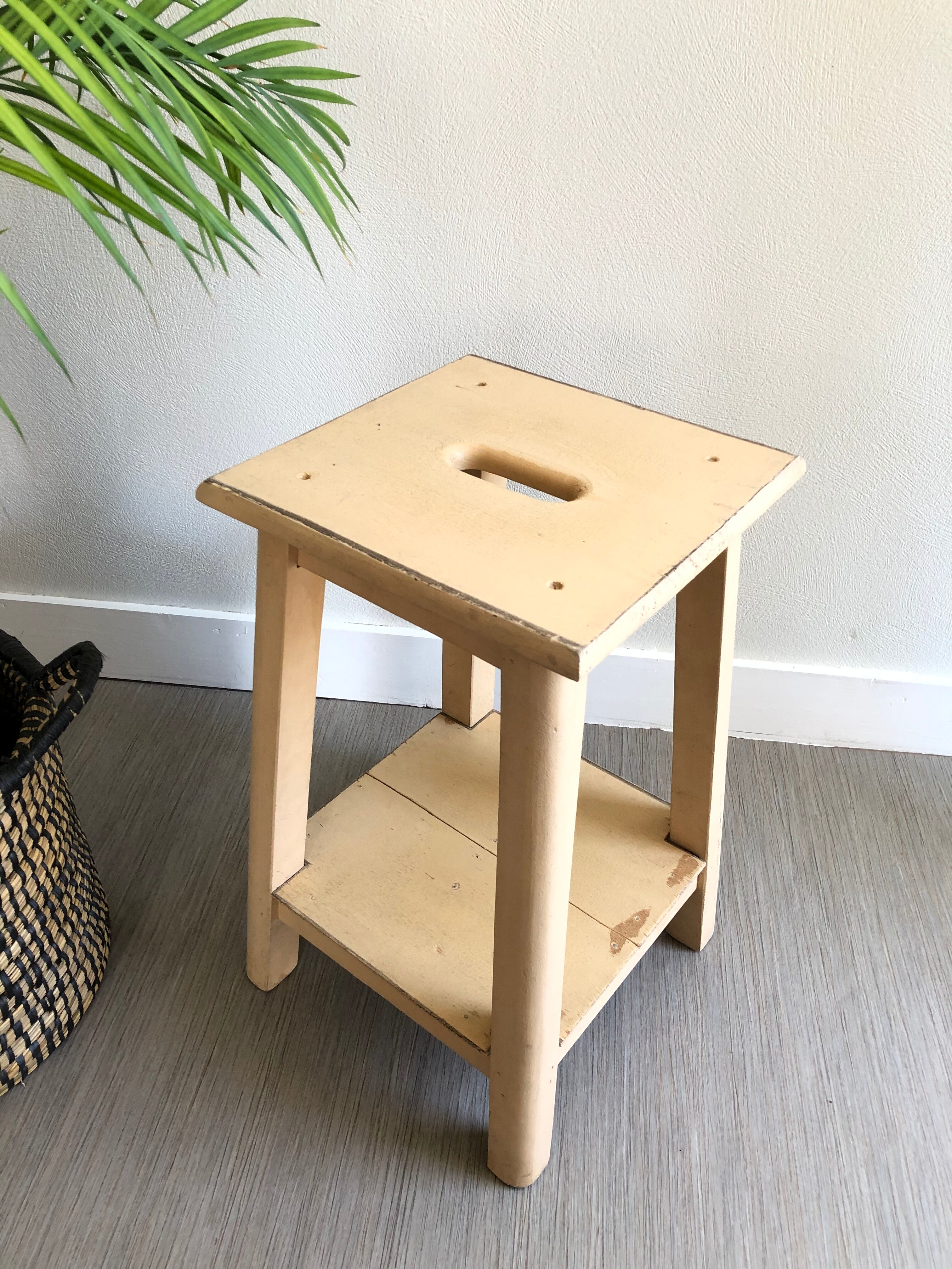 Skated wooden stool