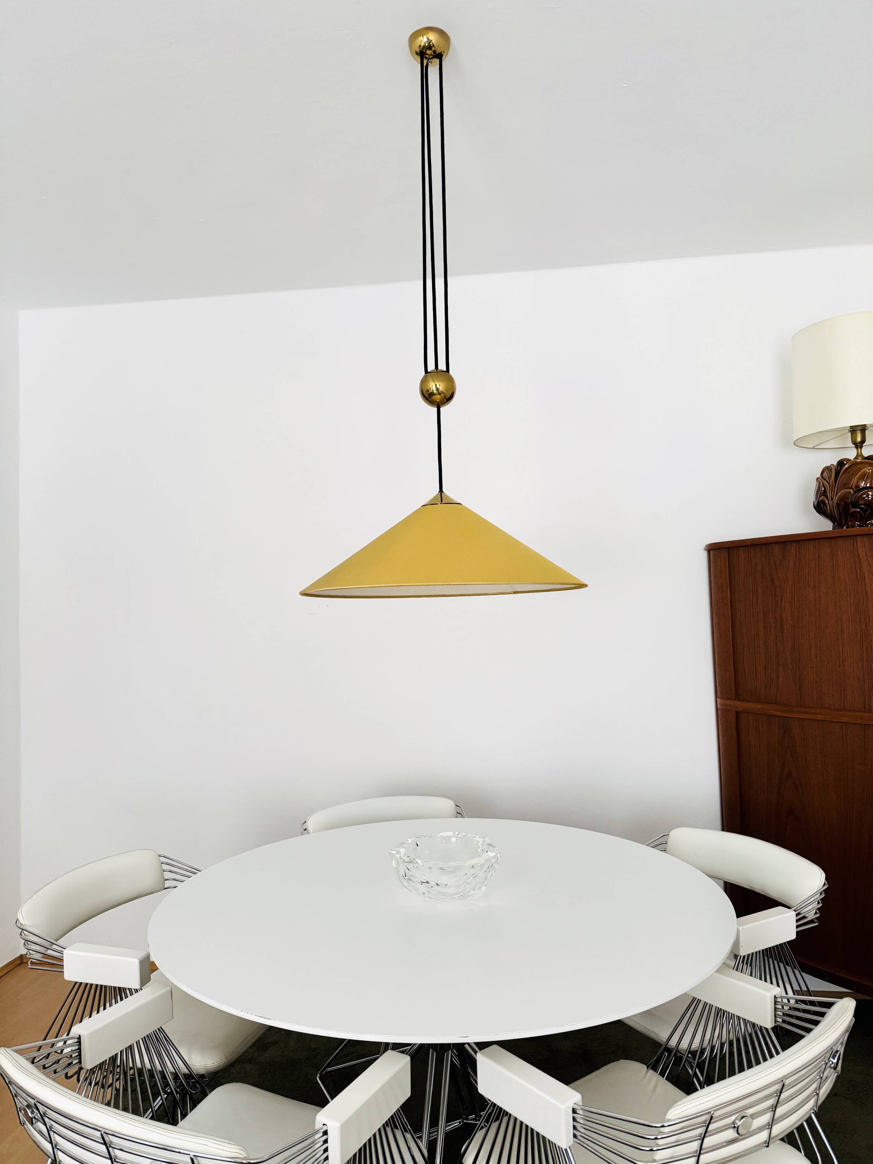 Large Adjustable Pendant Lamp with Counterweight by Florian Schulz