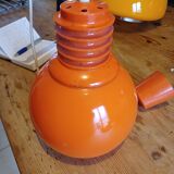 Vintage Opaline Orange and White Pendant Lamp