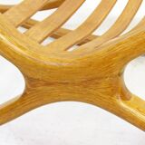 Sculptural 1960s Wishbone Rocking Chair In Oak By Robin Williams