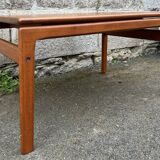Table basse teck danois Trioh Mobler attribuée à Niels Bach, vintage, années 1960
