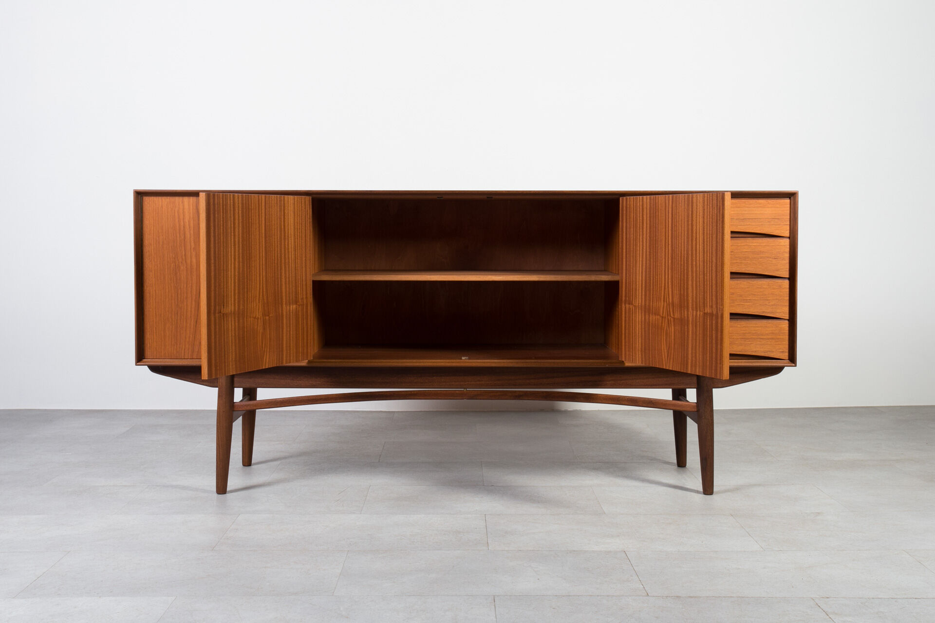 Midcentury Teak Sideboard, Norway, 1960s, Gustav Bahus Style, Fully Restore