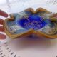 Gabriel Millesi - Pérouges - Polychrome glass corolla bowl with gold decoration