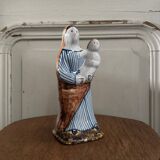 Vierge à l'Enfant en faïence de Nevers XVIIIe