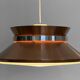 Copper colored aluminium pendant light by Carl Thore for Granhaga Metall. Sweden 1970s