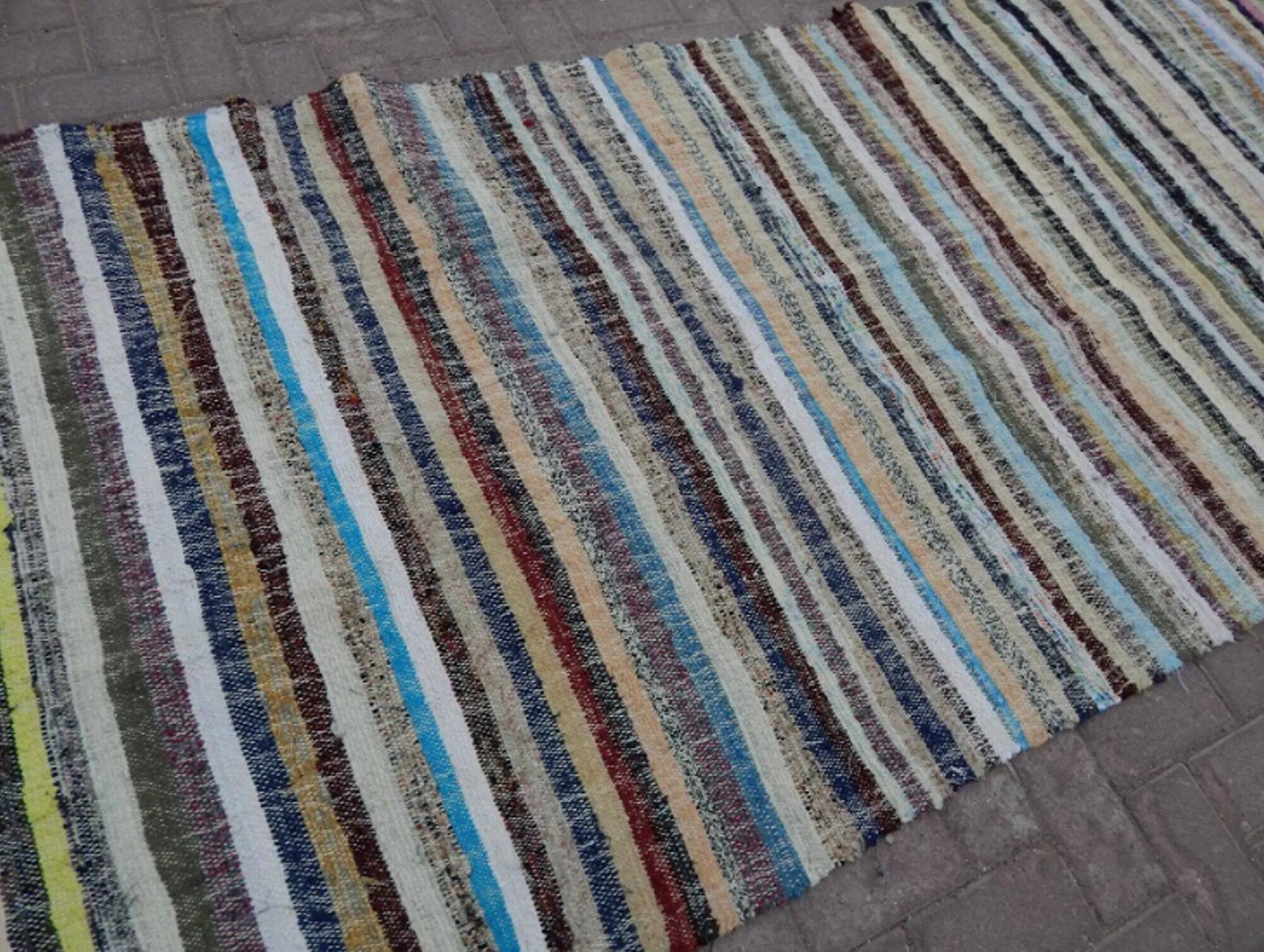 Vintage Turkish hallway rug 120x321 cm