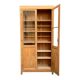Parisian glass cabinet in solid raw oak, 1950