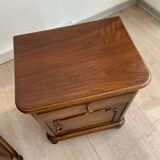 Pair of chippendale art deco bedsides