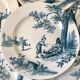 Set of 6 flat plates Iron Earth model "Garde Champêtre" late nineteenth