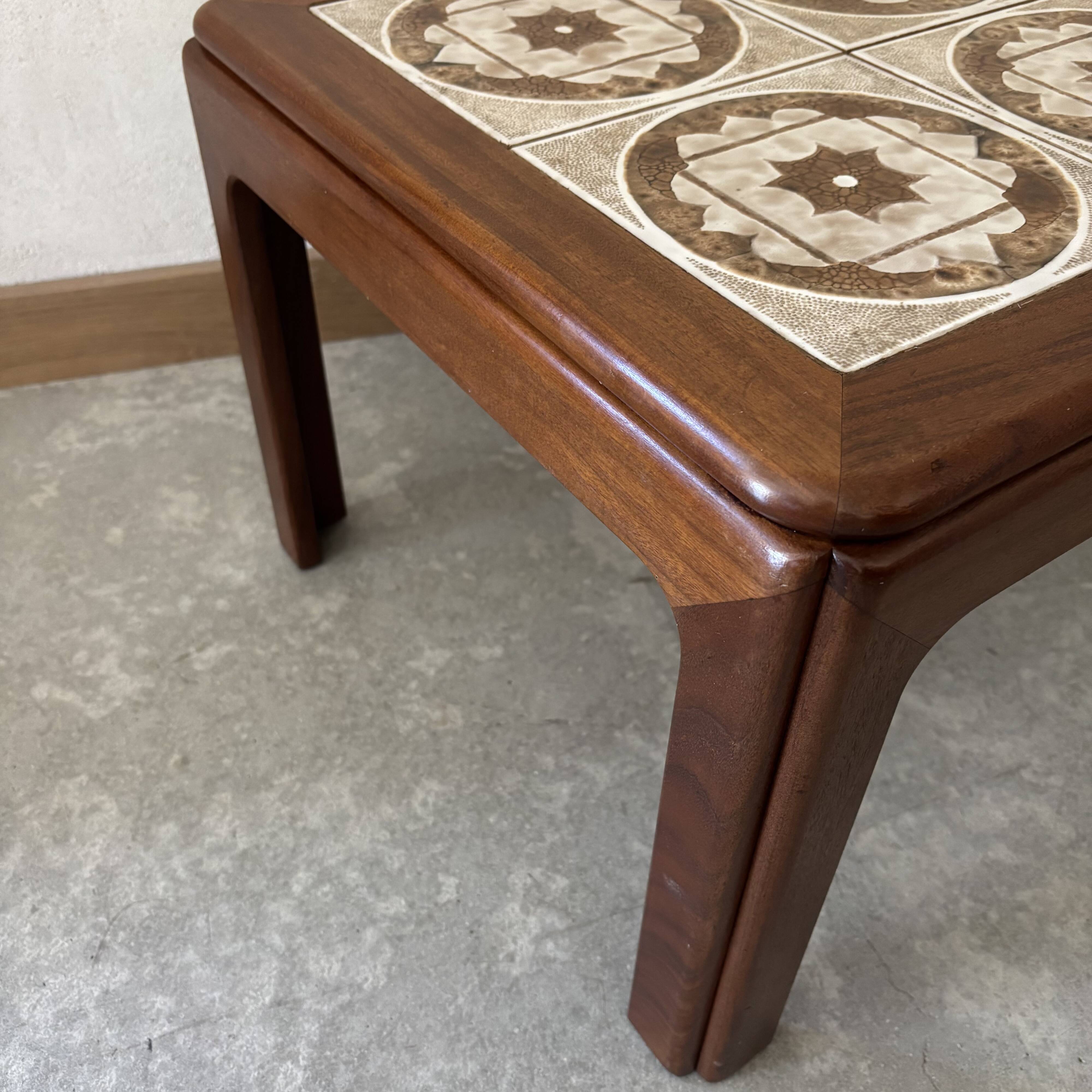 Coffee Table in Teak and Tiles