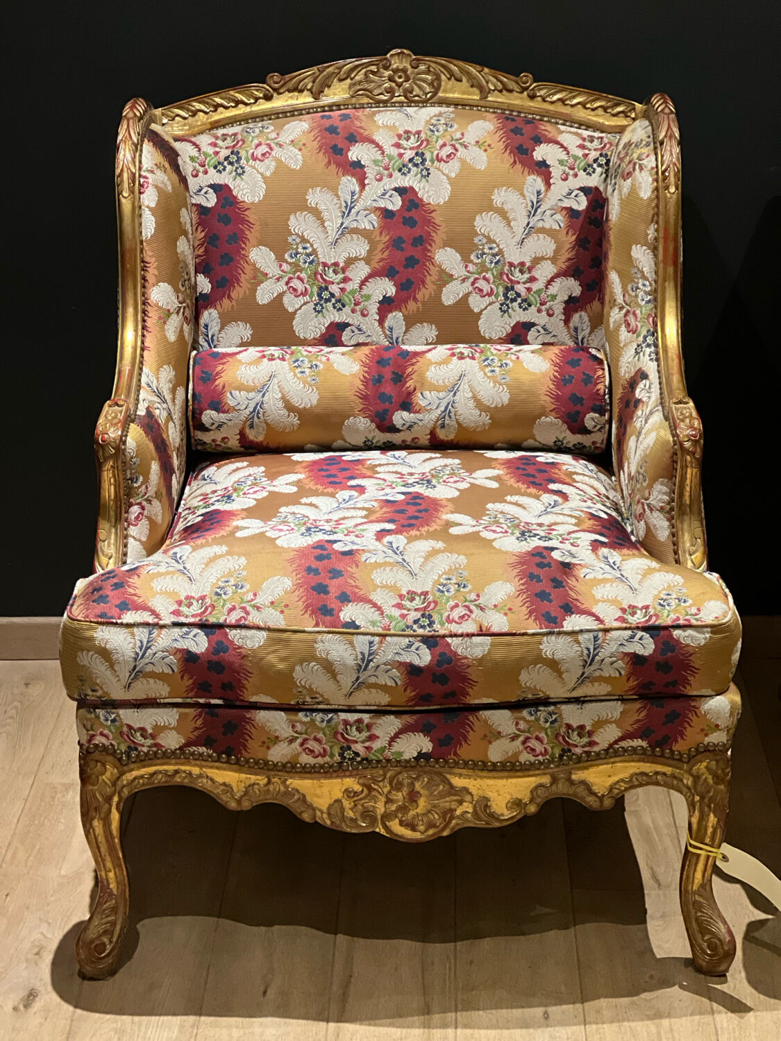 Pair of gilded armchairs