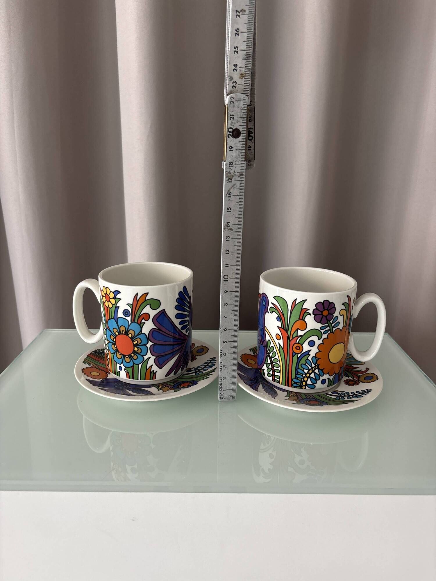 Vintage Villeroy & Boch Acapulco Coffee Cup & Saucer Set | Pair | 1970s
